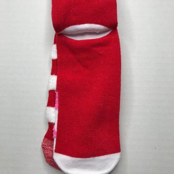 2 Pair Pack Holiday Time Women's Low Cut Socks Red/White Snow Man Size 4-10 New - Picture 4 of 6